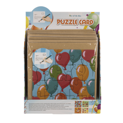 Square shaped gift card, puzzle, Birthday,