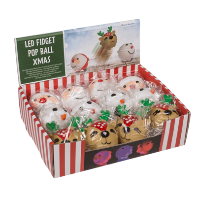 Squeeze-Pops, Xmas , with LED, incl 3 x LR41