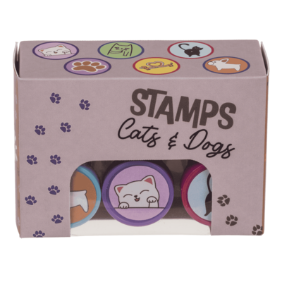 Stamps, Cats and Dogs, 2,5 cm.