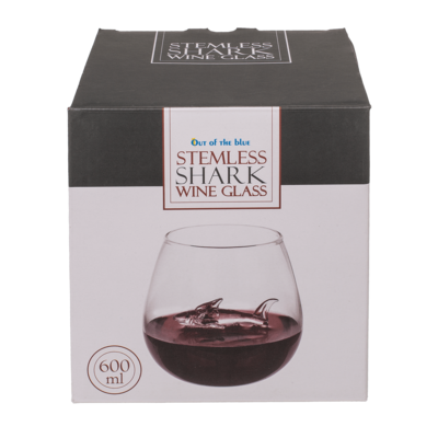 Stemless Wine Glass, Shark, approx. 7,5 x 10,5 cm,