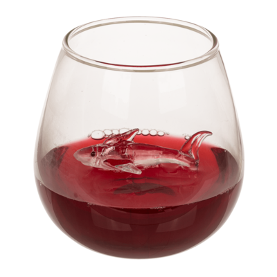 Stemless Wine Glass, Shark, approx. 7,5 x 10,5 cm,