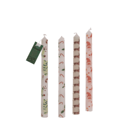 Stick candle, Christmas motifs,