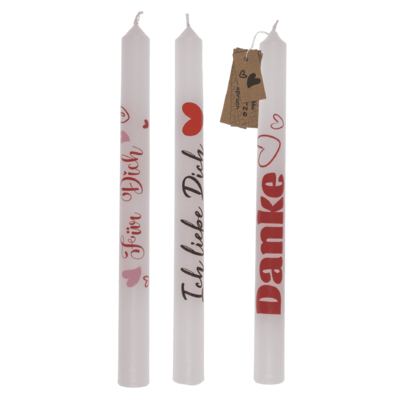 Stick candle with german wording,
