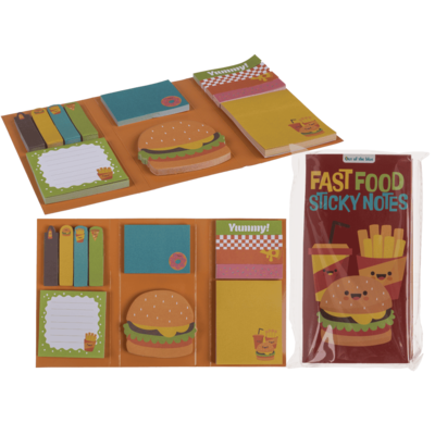 Sticky notes, fast food