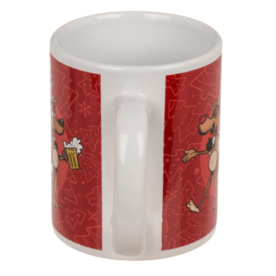 Stoneware Mug, Crazy Santa, ca. 9,5 x 8 cm,