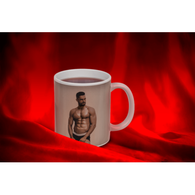Stoneware Mug, Stripper Boy, with thermal effect,
