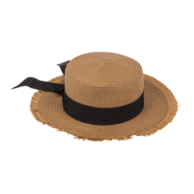 Straw Hat with ribbon. basic chic,