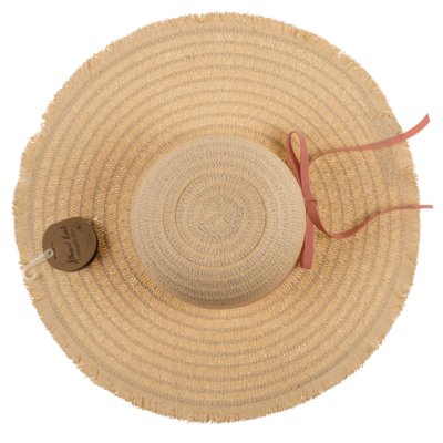 Straw Hat with ribbon, Elegant Chic,