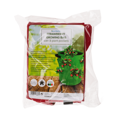 Strawberry Growing bag, with 8 plant pockets,