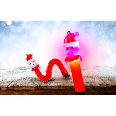 Stretch-Schlauch, Santa, mit LED, inkl. 3 x LR41