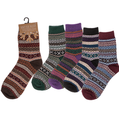 Stricksocken, Unisex, Stripes,