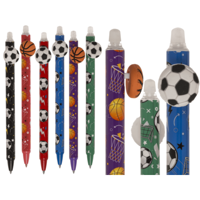 Stylo effaçable, football et basket-ball
