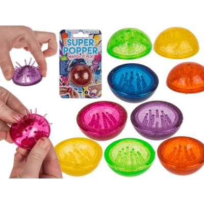 Super Popper, Jelly Dome, con efecto purpurina,