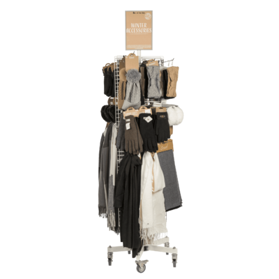 Support grillagé rotatif, blanc,