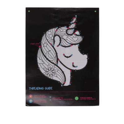 Tableau mural neon licorne,