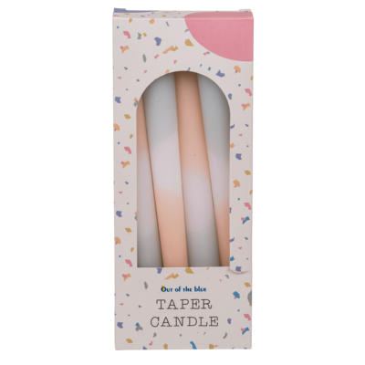 Taper candle with colour gradient, Pastel,