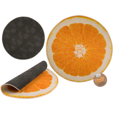 Tappeto decorativo, Arancio, d.: ca. 80 cm,