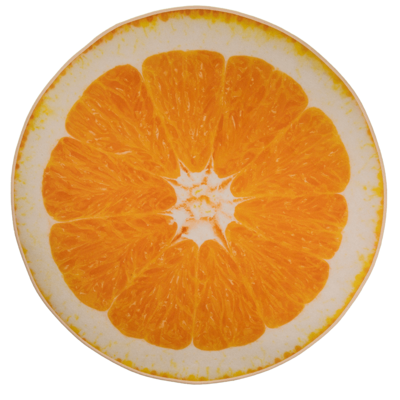 Tappeto decorativo, Arancio, d.: ca. 80 cm,