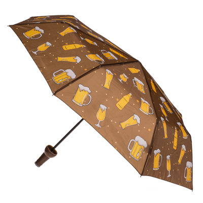 Taschen-Regenschirm, Bierflasche,