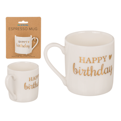 Taza de café expreso, Happy Birthday,