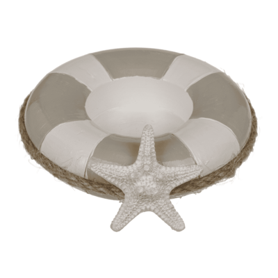 Tea light holder, Floating ring with sea star,