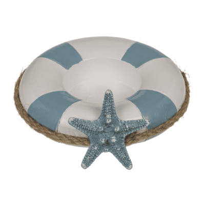 Tea light holder, Floating ring with sea star,