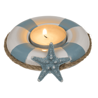 Tea light holder, Floating ring with sea star,