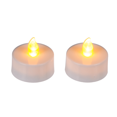 Tealight with warm white flickering LED,