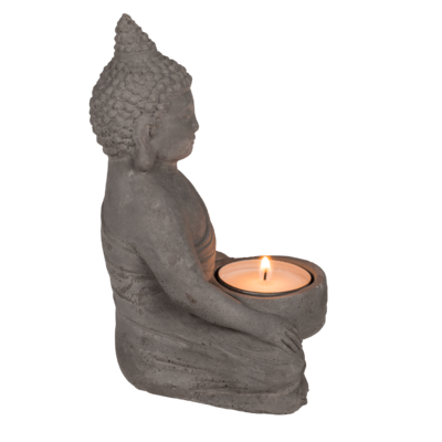 Teelichthalter, Buddha, ca. 8 x 15,5 cm,
