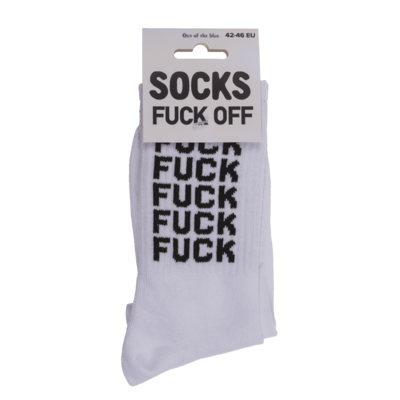 Tennis socks, Fuck Off, size 42-46,