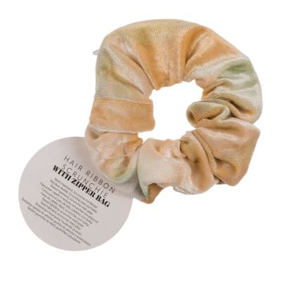 Textile Hair Ribbon, Scrunchie with Zipper Bag,