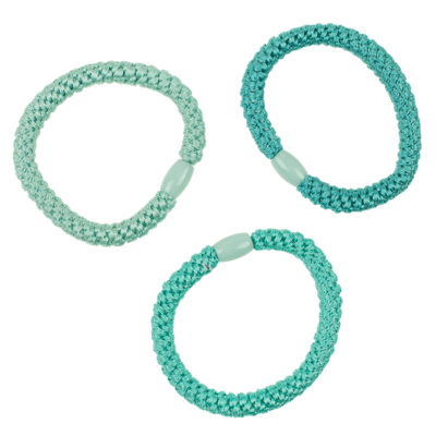 Textile hairband/bracelet, Blue Shades,