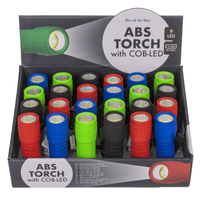 Torcia in ABS con LED COB, circa 10 cm