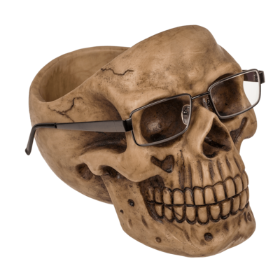Totenkopf-Organizer, mit Brillenhalter und