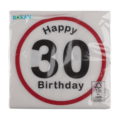 Tovaglioli di carta, Happy Birthday - 30,