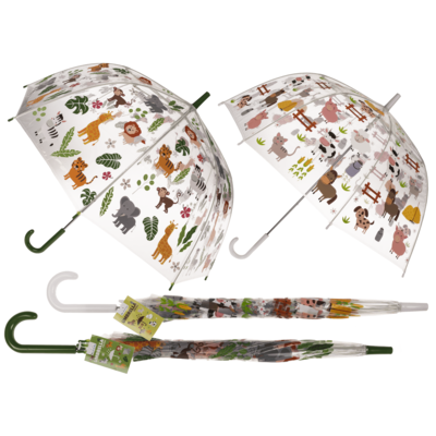 Transparenter Kinder-Regenschirm, D: 72cm,