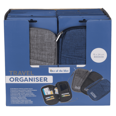 Travel Document, Wallet and Phone Organiser,