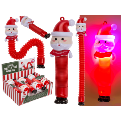 Tubo extensible, Papá Noel, con LED, incl. 3 pilas