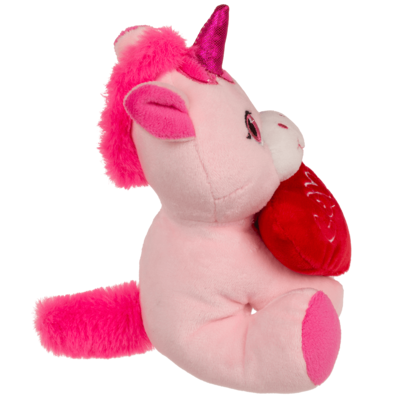 Unicorno di peluche, con cuore