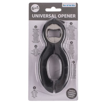 Universal Opener, 6 in 1, black/grey,