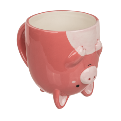 Upside Down Mug, Cow, ca. 12 x 14 cm, dolomite,