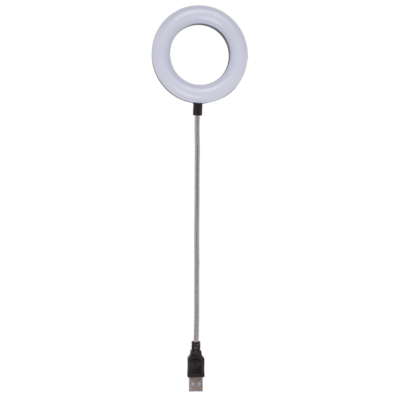 USB LED light ring, with 3 intensities,