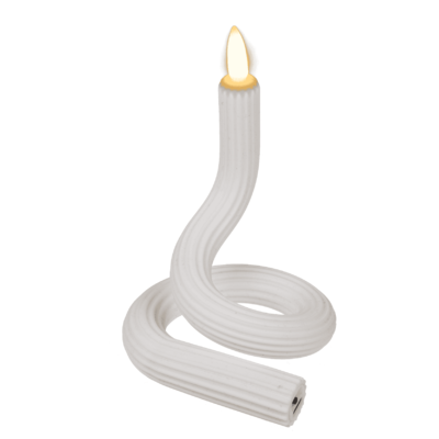 Vela LED blanca flexible de silicona