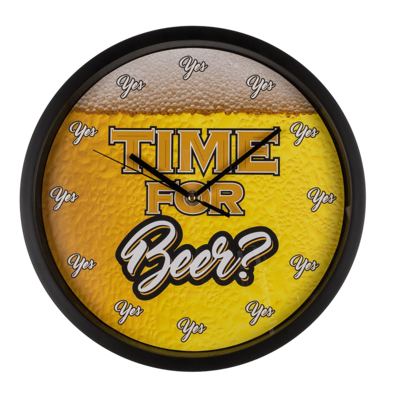 Wall clock, Time for Beer, D: ca. 29 cm,