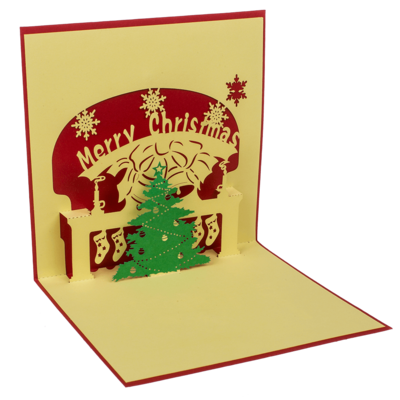 Weihnachts-Grußkarten mit aufklappbarem