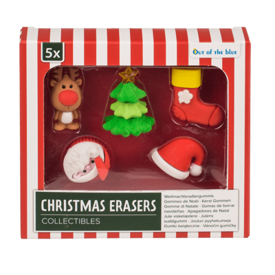 Weihnachts-Radiergummis, Collectibles, 5er-Set,