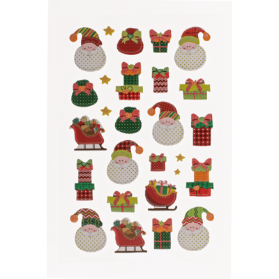 Weihnachts-Soft-Sticker-Set, Bogengröße 14 x 25 cm