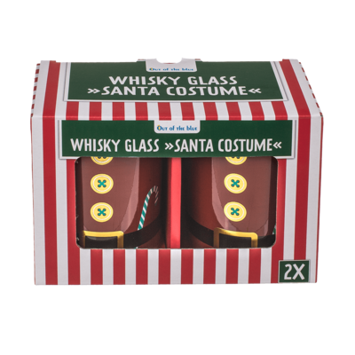 Whisky Glass, Santa Costume, for 350 ml,