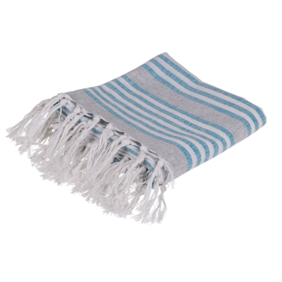 White/blue coloured Fouta Towel (for sauna &,
