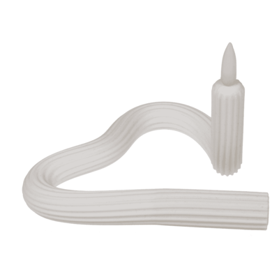 White flexibel LED stick candle made of silicone,